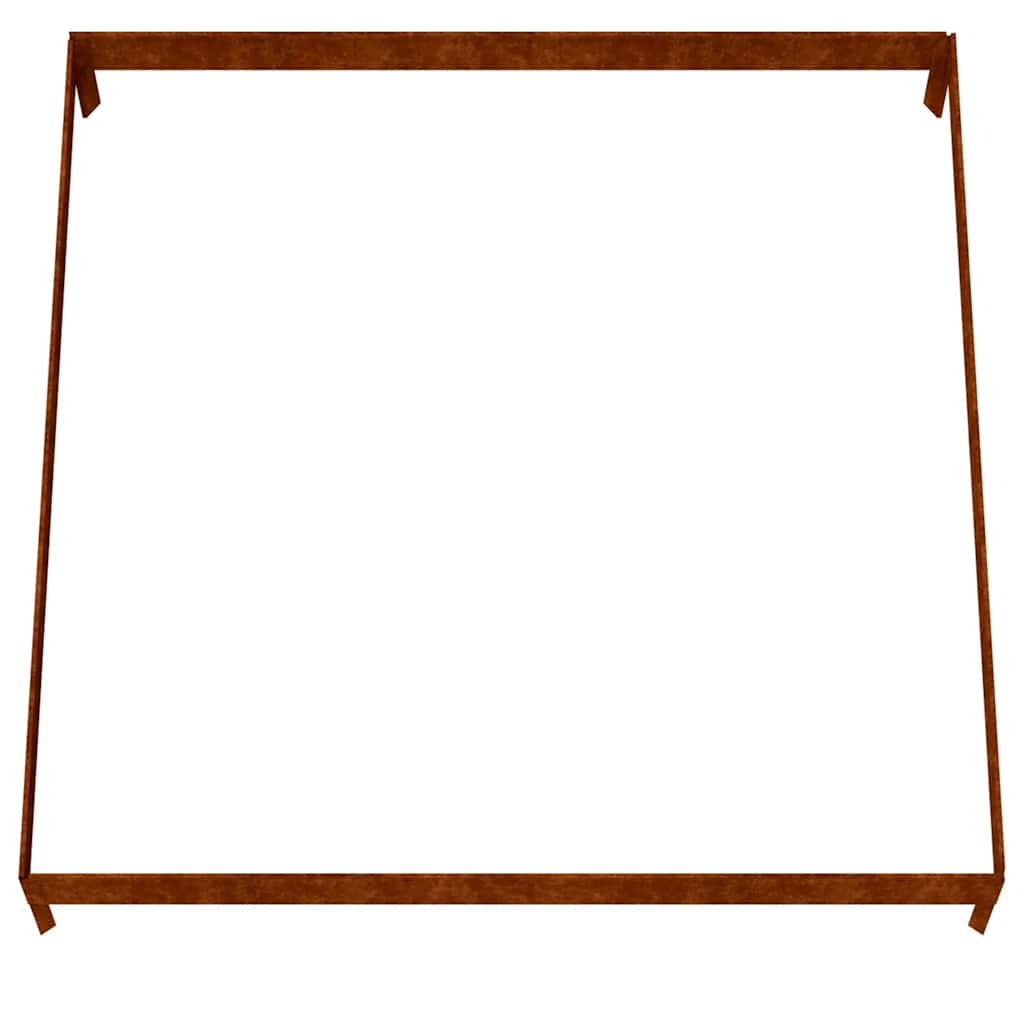 Jardinera acero corten 100x100x18,5 cm