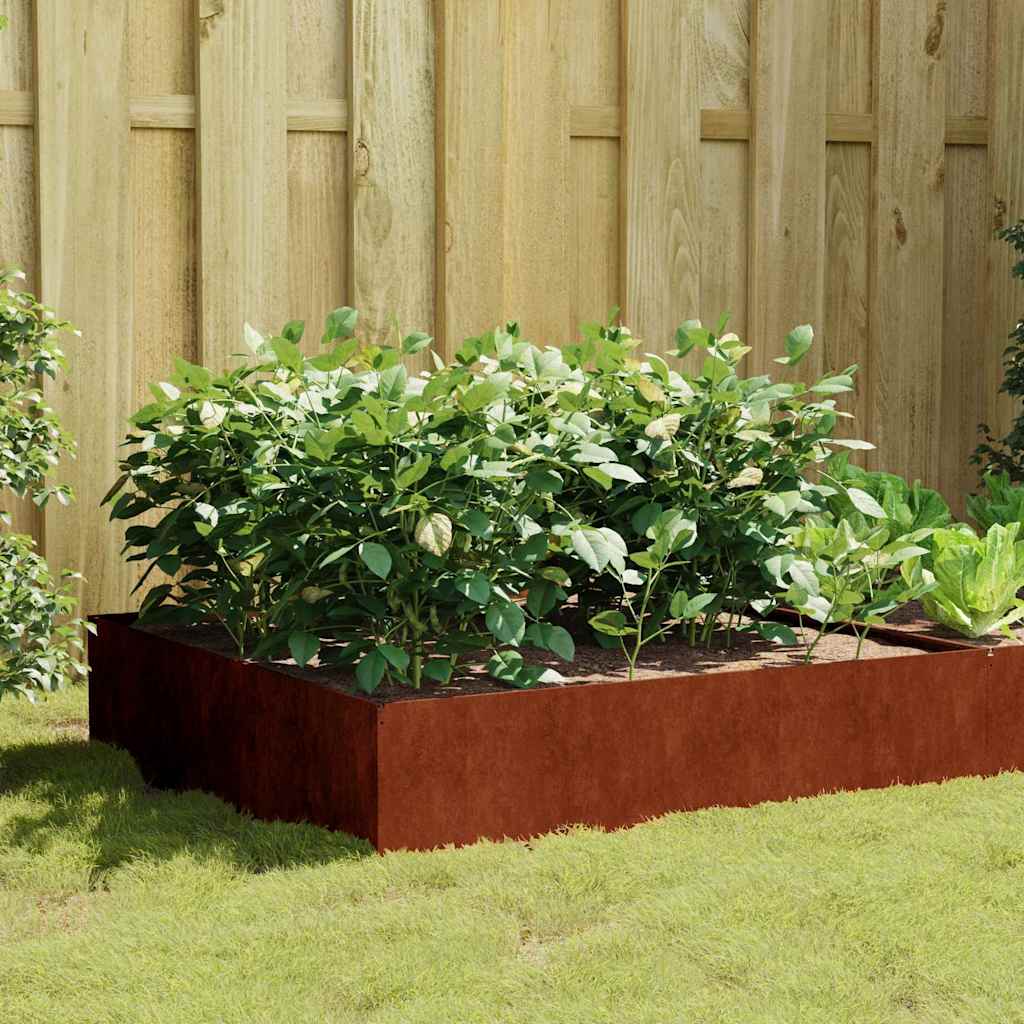 Jardinera acero corten 100x100x26 cm