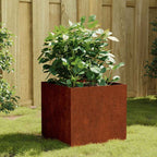 Jardinera acero blanco 32x29x75 cm