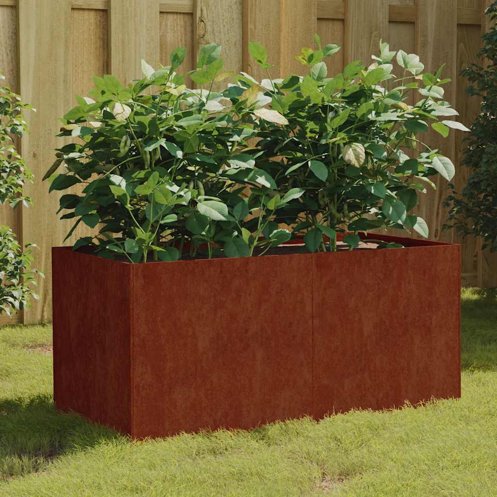 Jardinera acero blanco 32x29x75 cm