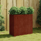 Jardinera acero blanco 32x29x75 cm