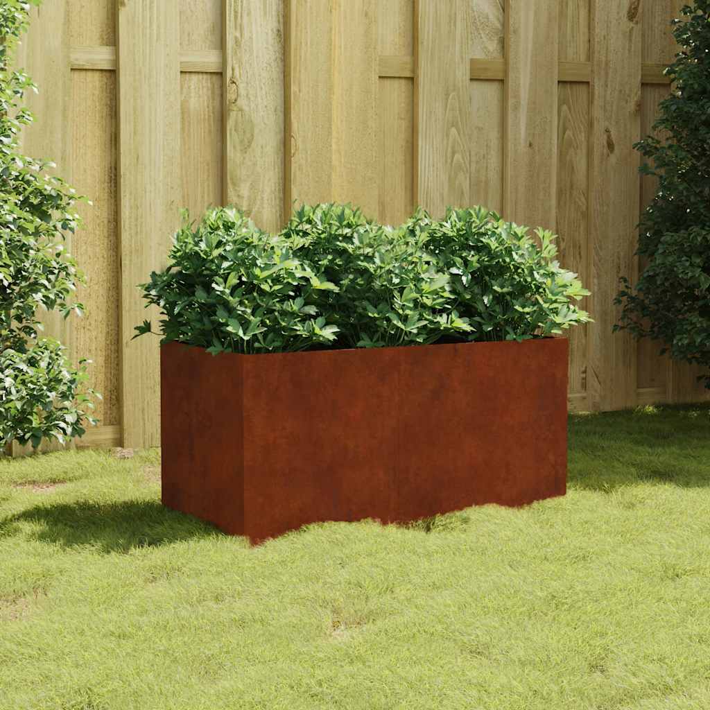 Jardinera acero blanco 32x29x75 cm