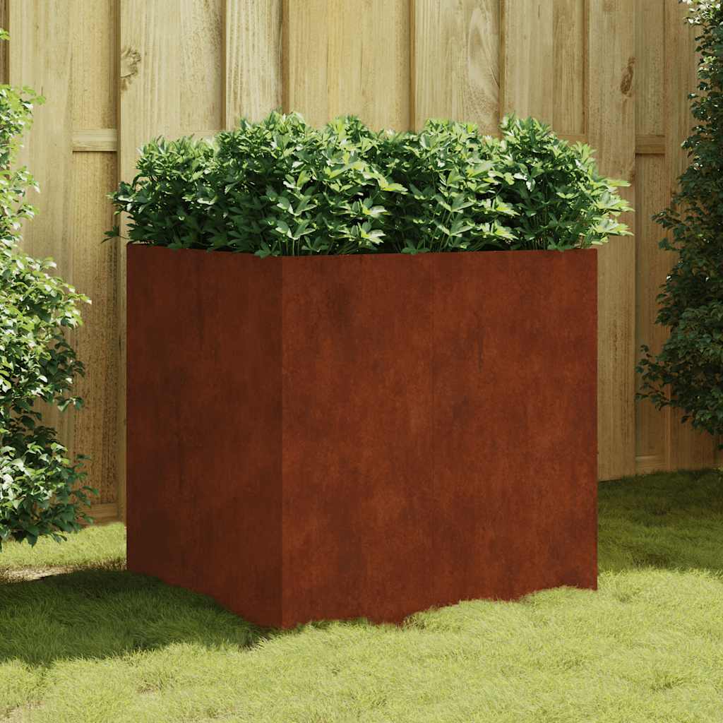 Jardinera acero blanco 32x29x75 cm