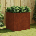 Jardinera acero blanco 32x29x75 cm