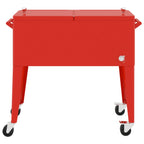 Carrito nevera con ruedas rojo 92x43x89 cm