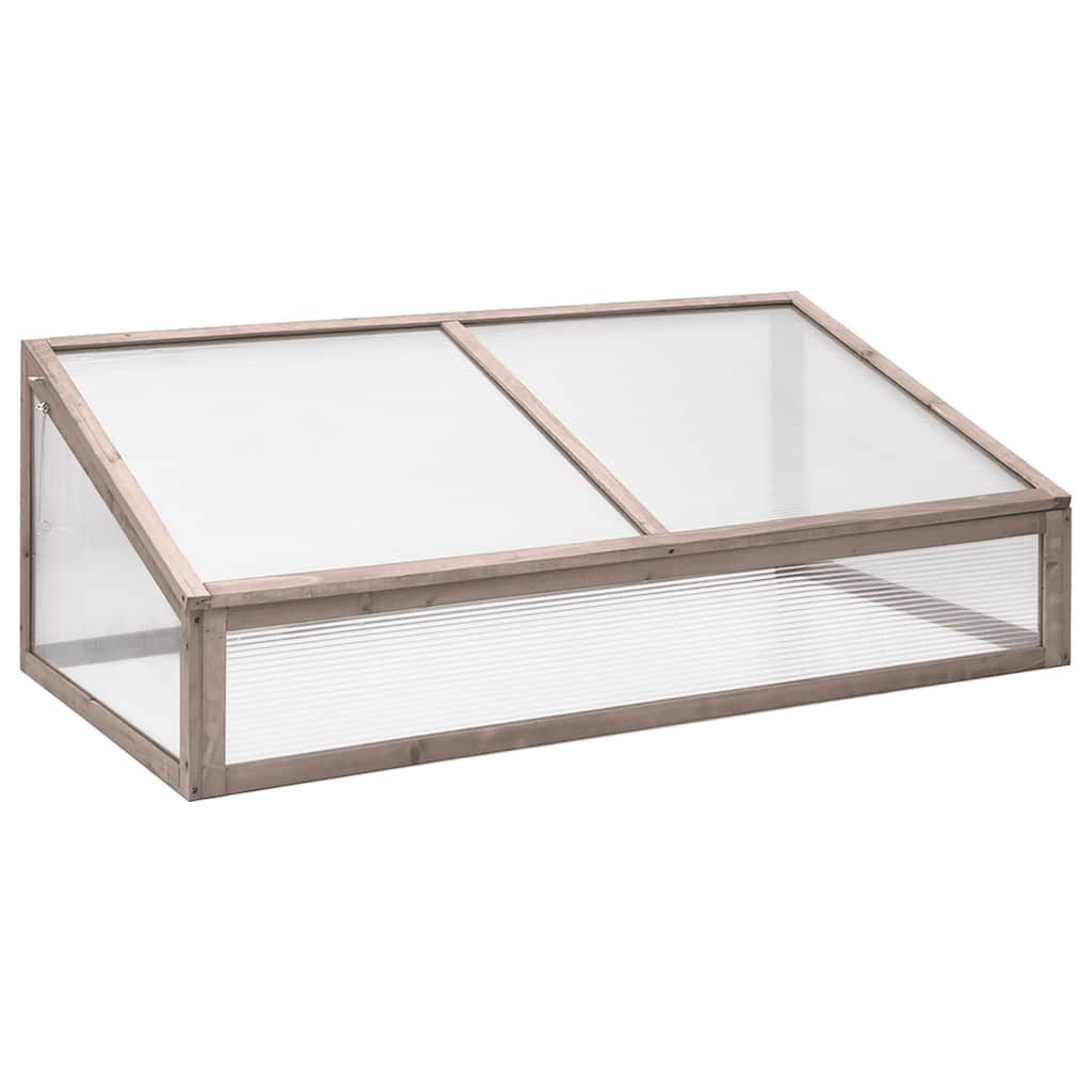 Invernadero madera de abeto gris 110x56x39 cm