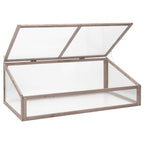 Invernadero madera de abeto gris 110x56x39 cm