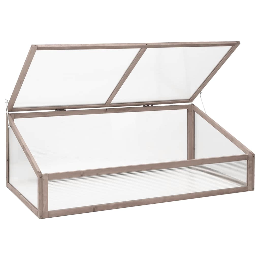 Invernadero madera de abeto gris 110x56x39 cm
