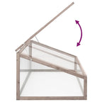 Invernadero madera de abeto gris 110x56x39 cm