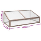 Invernadero madera de abeto gris 110x56x39 cm