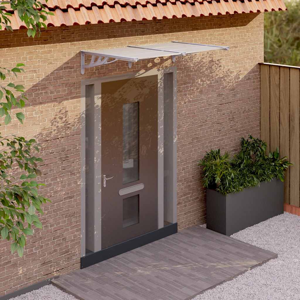 Marquesina de puerta policarbonato negro 122x90 cm