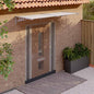 Marquise de porta policarbonato preto 122x90 cm