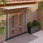 Marquise de porta policarbonato preto 122x90 cm