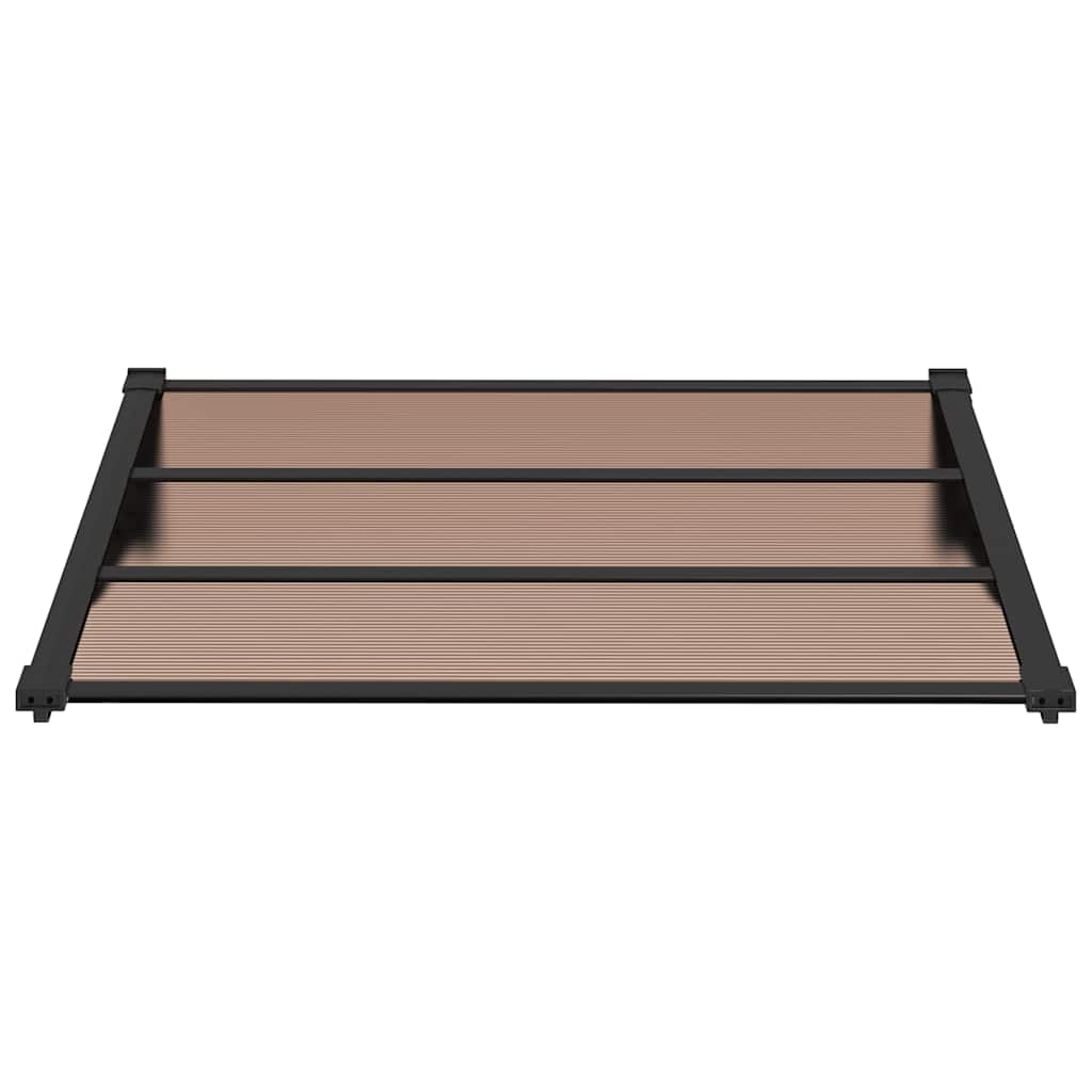 Marquesina de puerta policarbonato negro 122x90 cm