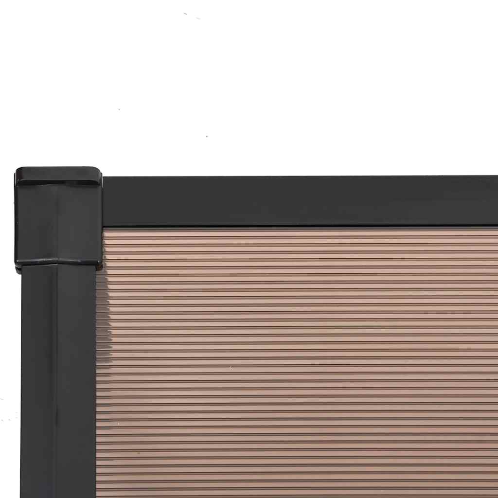 Marquesina de puerta policarbonato negro 122x90 cm