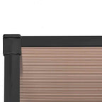 Marquesina de puerta policarbonato negro 122x90 cm
