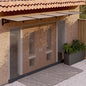 Marquise de porta policarbonato preto 122x90 cm