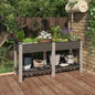 Canteiro de jardim com prateleira WPC cinzento 100x50x75 cm