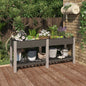 Canteiro de jardim com prateleira WPC cinzento 100x50x75 cm