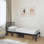Estructura cama con cabecero sin colchón marrón roble 100x190cm