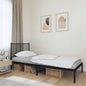 Estructura cama con cabecero sin colchón marrón roble 100x190cm