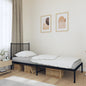 Estructura cama con cabecero sin colchón marrón roble 100x190cm