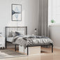 Estructura cama con cabecero sin colchón marrón roble 100x190cm
