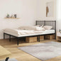 Estructura cama con cabecero sin colchón marrón roble 100x190cm