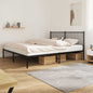 Estructura cama con cabecero sin colchón marrón roble 100x190cm