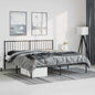 Estructura cama con cabecero sin colchón marrón roble 100x190cm
