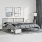 Estructura cama con cabecero sin colchón marrón roble 100x190cm