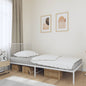 Estructura cama con cabecero sin colchón marrón roble 100x190cm