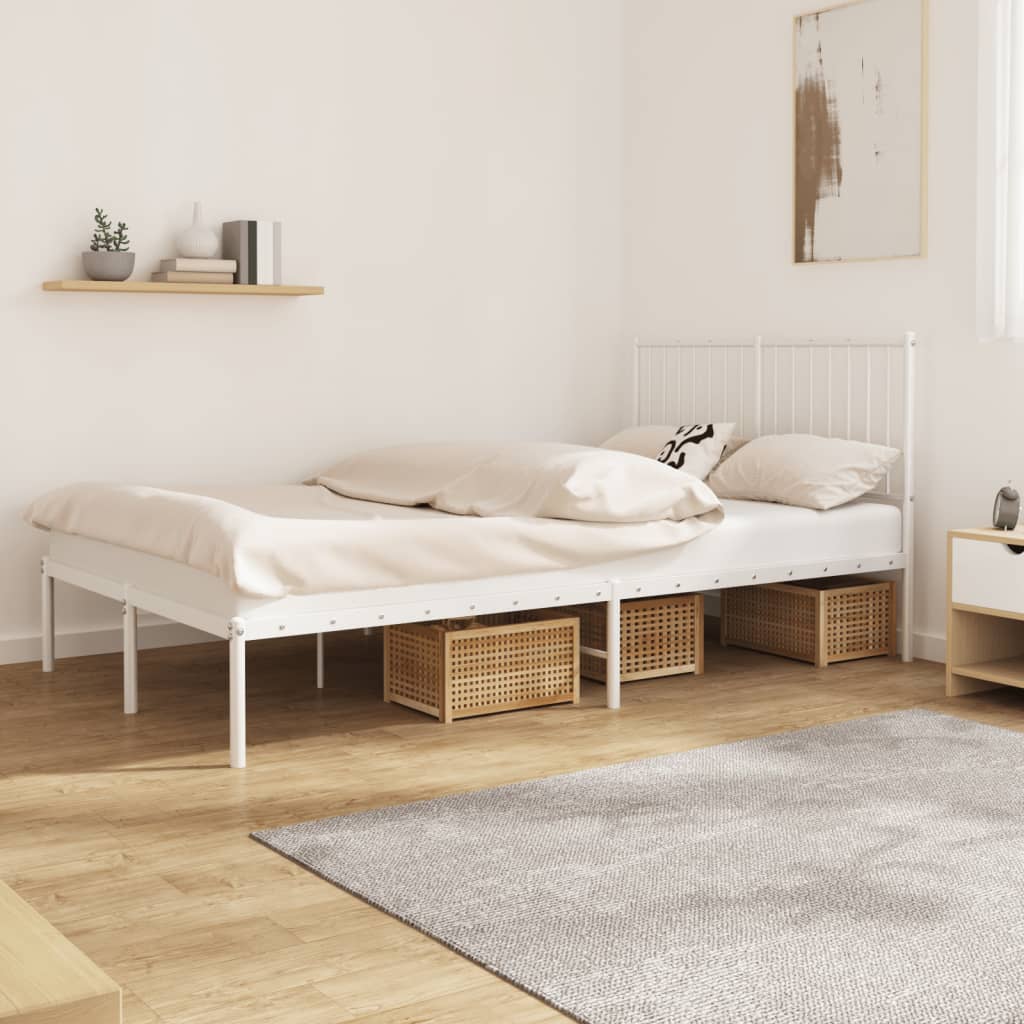 Estructura cama con cabecero sin colchón marrón roble 100x190cm