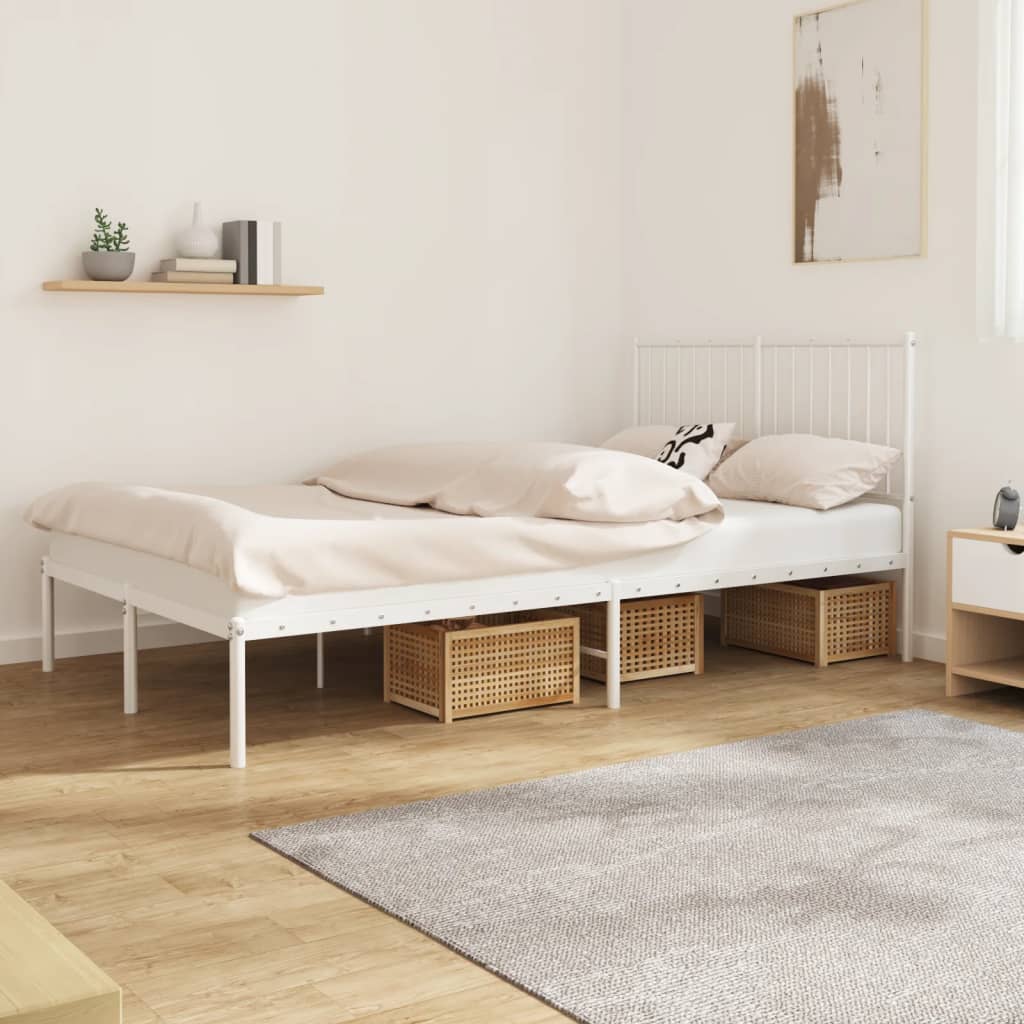 Estructura cama con cabecero sin colchón marrón roble 100x190cm