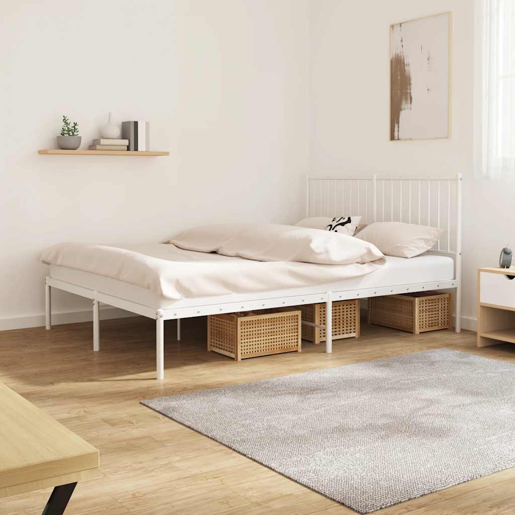 Estructura cama con cabecero sin colchón marrón roble 100x190cm