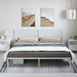 Estructura cama con cabecero sin colchón marrón roble 100x190cm
