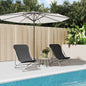 Silla de playa plegable 2 uds acero recubierto textilene crema