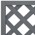 Jardineras con enrejado 2 unidades WPC gris 65x33x135 cm