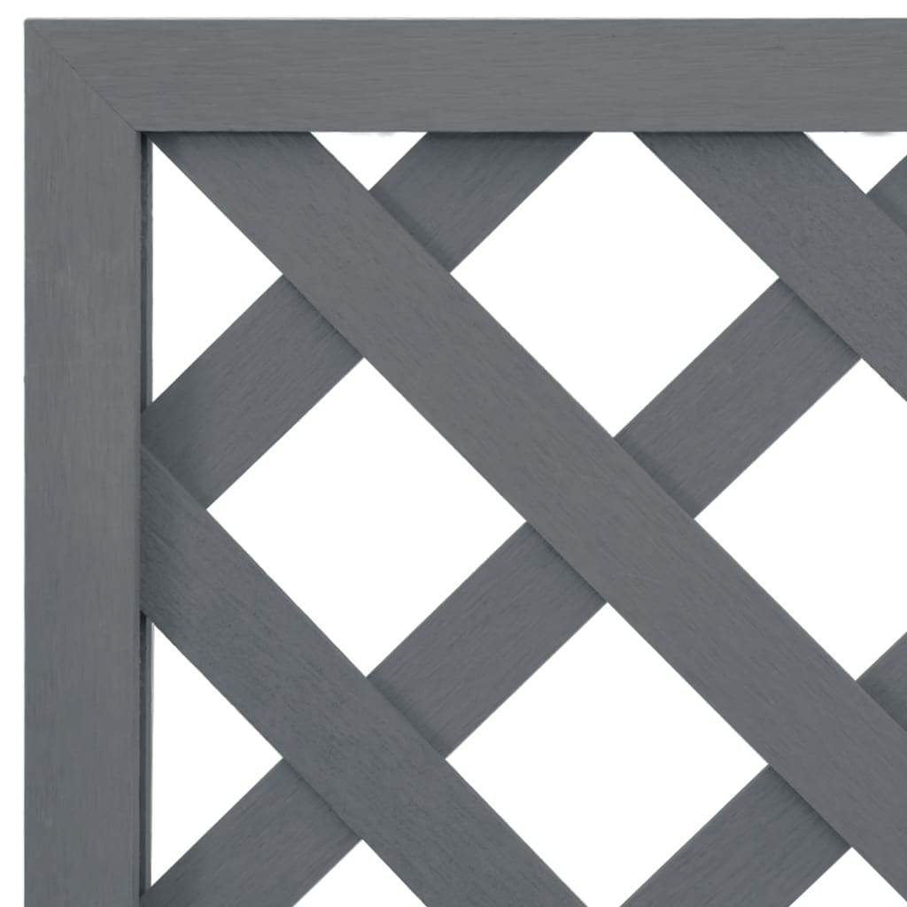 Jardineras con enrejado 2 unidades WPC gris 65x33x135 cm