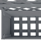 Jardineras con enrejado 2 unidades WPC gris 65x33x135 cm