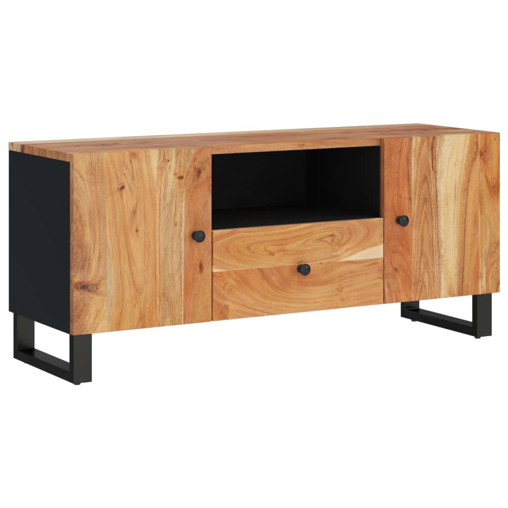 Mueble de TV madera acacia y madera contrachapada 105x33,5x46cm