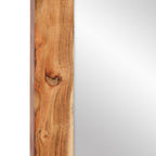 Espejo de vidrio y madera maciza de acacia 70x50 cm