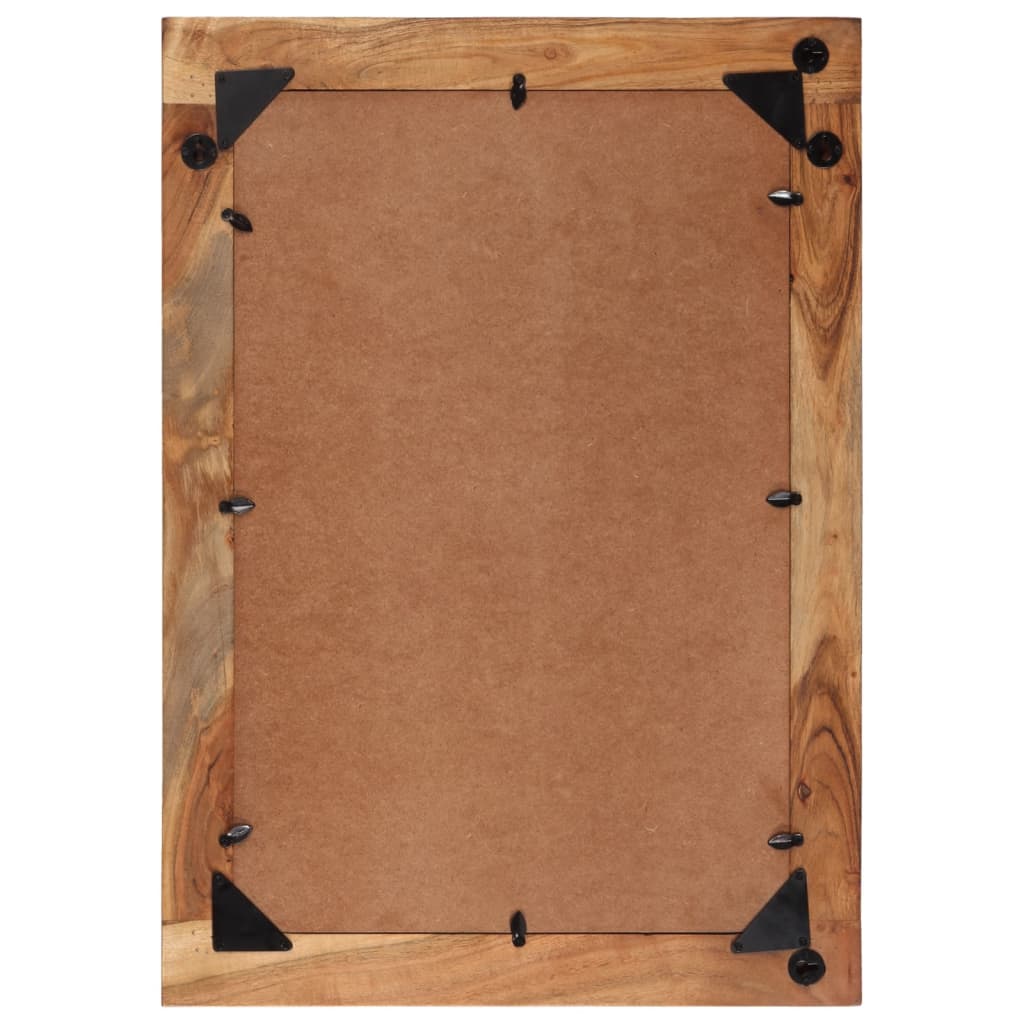Espejo de vidrio y madera maciza reciclada 70x50 cm