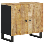 Mueble de lavabo madera mango y madera ingeniería 62x33x58 cm