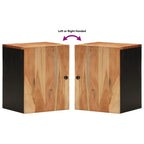 Armario de baño de pared madera maciza de acacia 38x33x48 cm