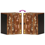 Armario de baño de pared madera maciza reciclada 38x33x48 cm