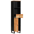 Mueble de baño madera maciza de acacia 38x33x160 cm