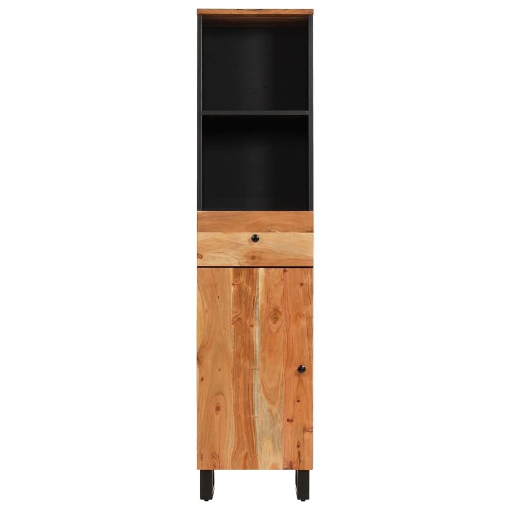Mueble de baño madera maciza de acacia 38x33x160 cm
