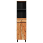 Mueble de baño madera maciza de acacia 38x33x160 cm