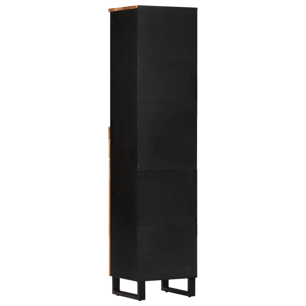 Mueble de baño madera maciza de acacia 38x33x160 cm